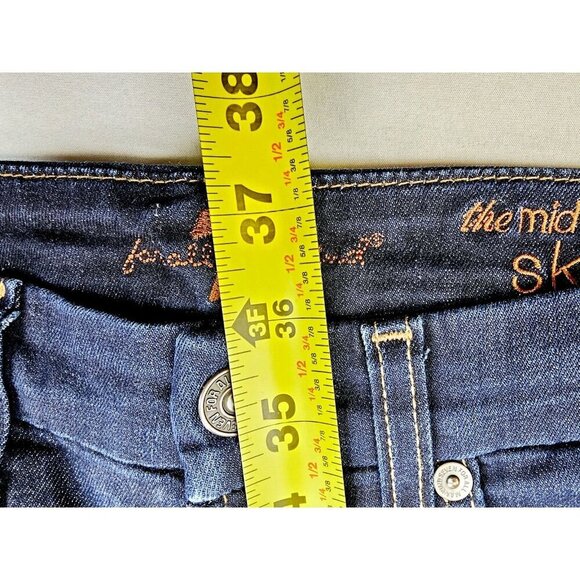 7 For All Mankind Size 24X28 Womens The Mid Rise Ankle Skinny Blue Denim Jeans - Picture 11 of 12